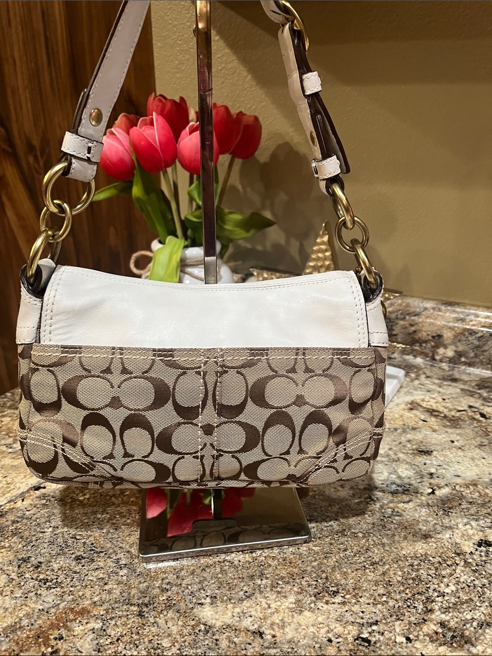 Coach Soho Bleeker Signature Canvas Leather Shoulder Bag - Picture 9 of 15